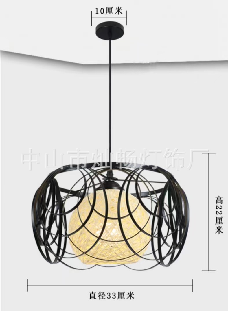 Estilo industrial nórdico personalidad creativa simple restaurante moderno Hotpot Bar Bar Barbería Landelier de cabeza única