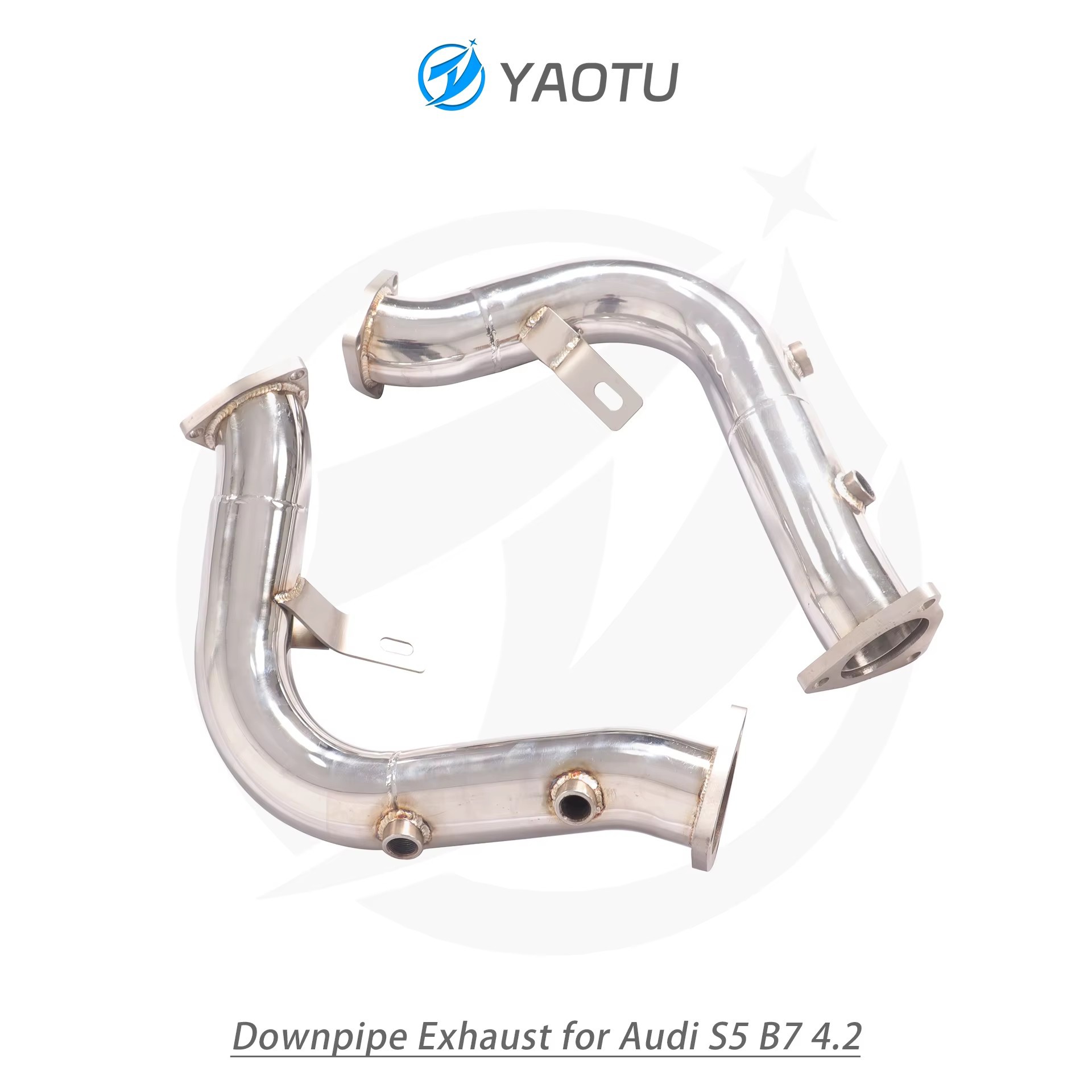 Suitable for Audi S5 B8 Coupe 4.2L Stainless Steel Polished Downpipe High Performance Exhaust Pipe