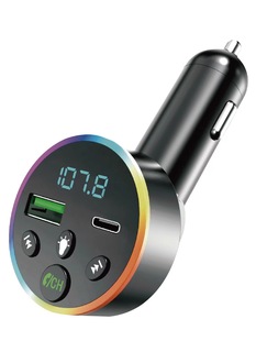 HM04 car MP3 FM car Bluetooth transmitter Bluetooth car charger colorful LED light