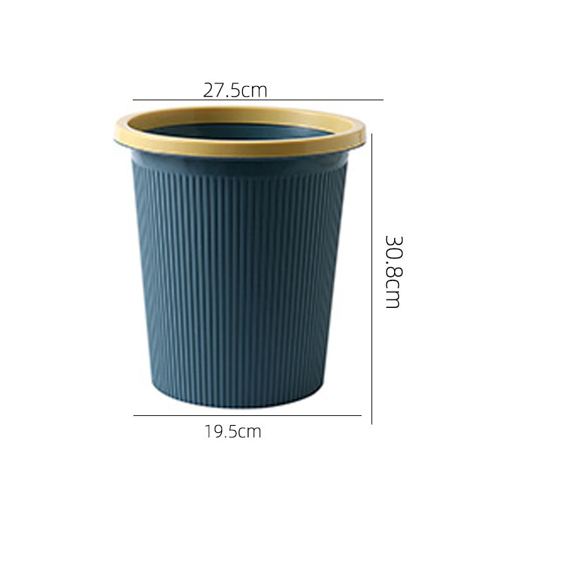 Basura doméstica de plástico inodoro canasta de basura de baño sala de estar creativa simple anillo de contenedor personalizado