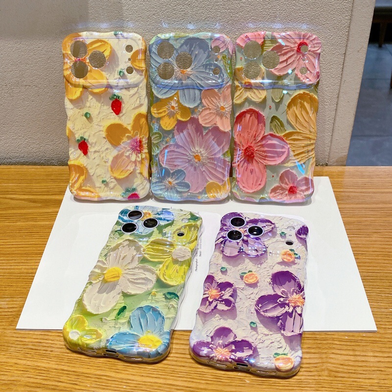 Korean-Style Oil Painting Flowers Suitable for iPhone 17 Pro Max Phone Case, High-End Niche Design for iPhone 13, 12, 15 Pro Max for Women Korean-Style Oil Painting Flowers Suitable for iPhone 17 Pro Max Phone Case, High-End Niche Design for iPhone 13, 12, 15 Pro Max for Women