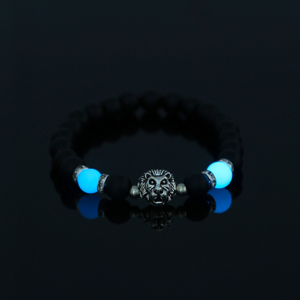 Bracelet de perles lotus phosphorescent brillant dans le noir_voghion.com