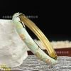 Green bracelet flower-shaped