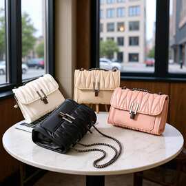 批发韩版女士小包包女bags锁扣链条包2026新款小众质感单肩斜挎包