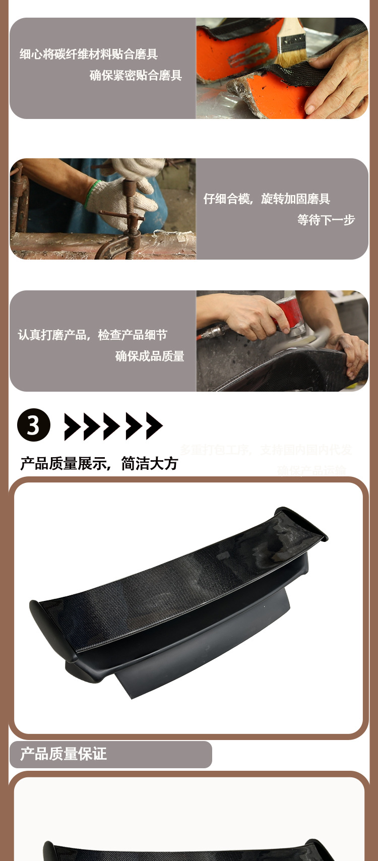 Applicable to 2019-IN Porsche 911 997 GT3 semi-carbon fiber tail wing wing rear spoiler