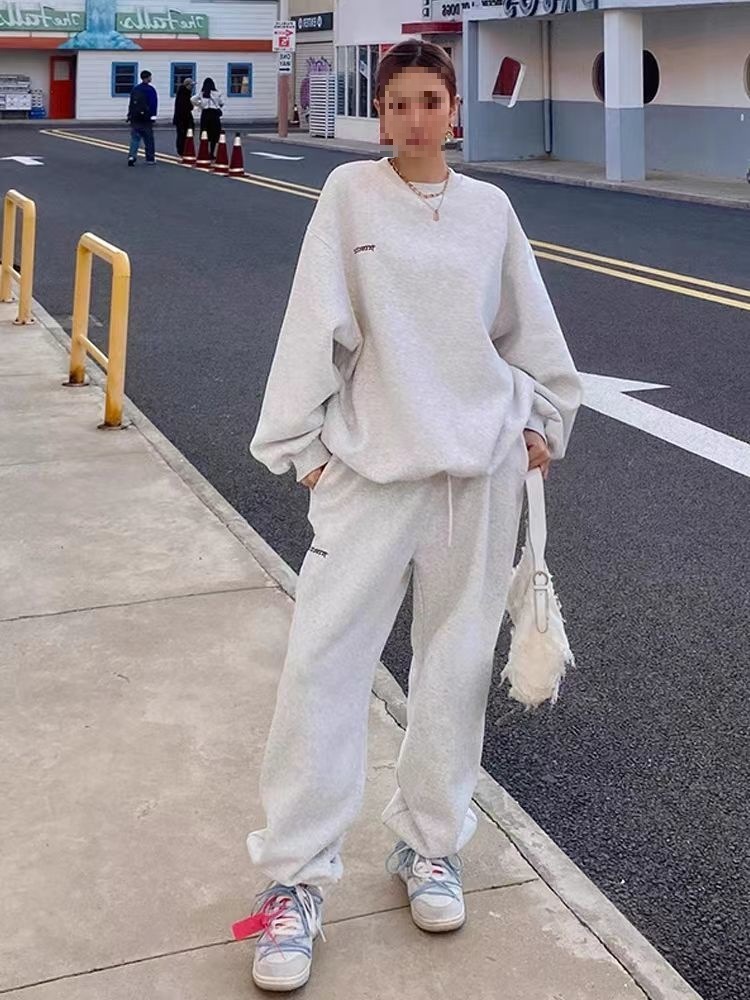 ActiveGo Women's Sportswear Autumn Winter Casual Outfit New Trendy Brand Style Two-Piece Set_voghion.com