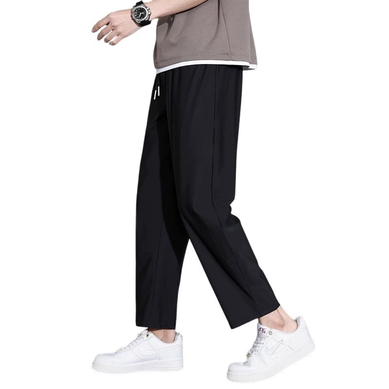 Дышащие летние хлопковые брюки casual, костюм, свободная прямой покрой