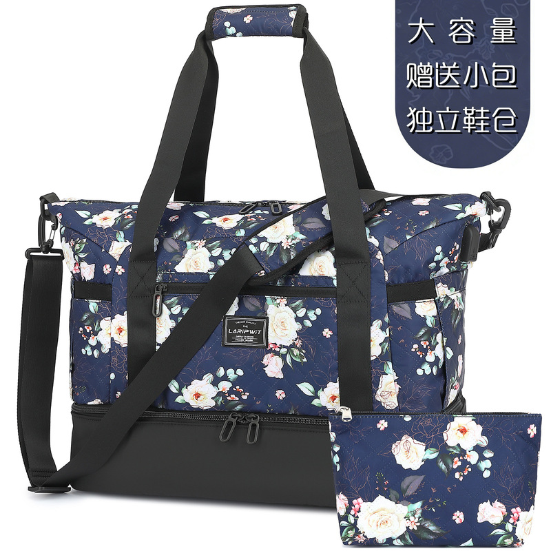 Laripwit Cross-Border Portable Large-Capacity Fashionable Luggage Bag for Women, Convenient for Short Trips, Weekend Yoga Bag with Small Bag Laripwit Cross-Border Portable Large-Capacity Fashionable Luggage Bag for Women, Convenient for Short Trips, Weekend Yoga Bag with Small Bag