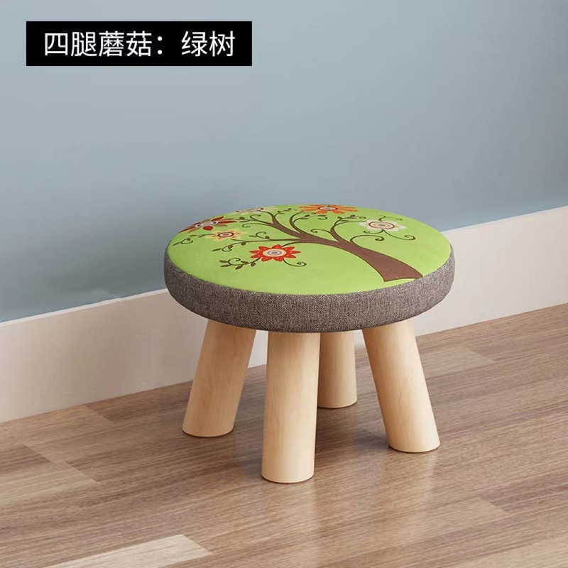 アニメの創意的な食事の小さい腰掛けの小さい腰掛けの家庭用の実木の丸い低い腰掛けのかわいい子供のソファーの腰掛けの赤ちゃんの椅子|undefined