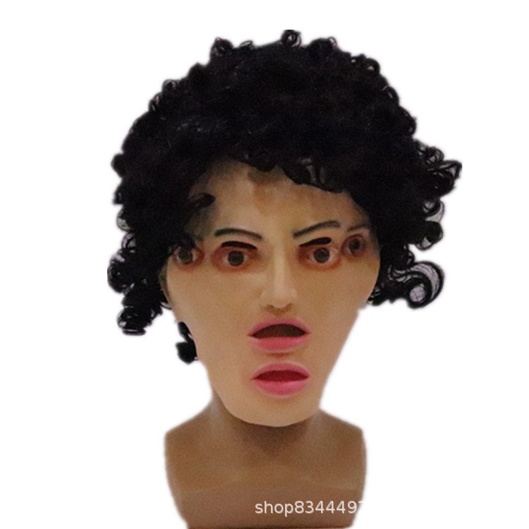 Halloween horror máscara de doble cara fantasma sombrero de miedo casa embrujada fantasma Festival de vestir accesorios de miedo