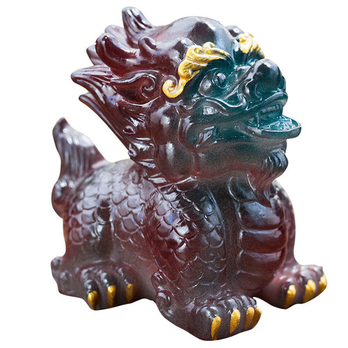 New Dragon Baby Color-Changing Tea Pet Dragon Figurine, Color-Changing Tea Table Mini Decor, Tea Set Accessory