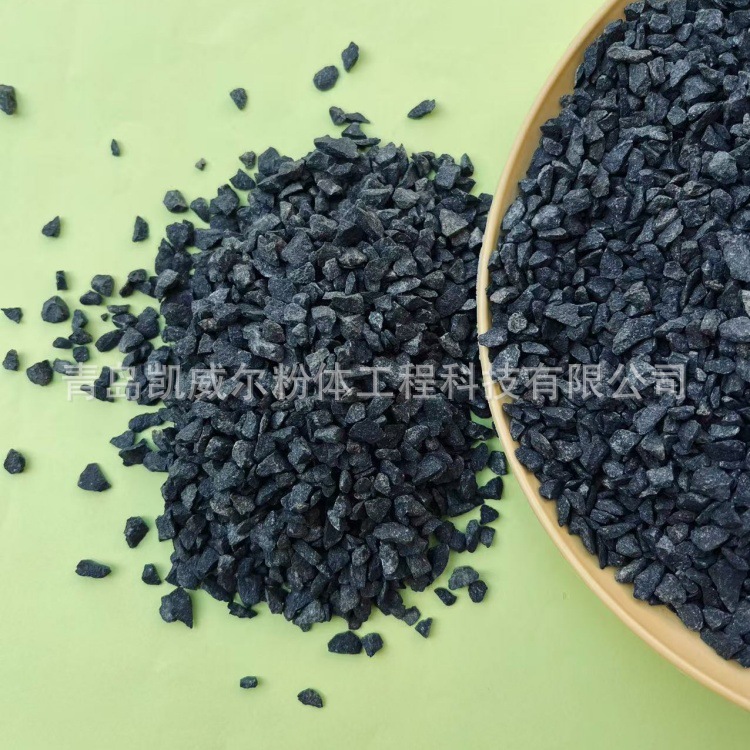 黑色透水砾石 海绵城市用玄武岩瓜子石子 园林渗水碎洗米石