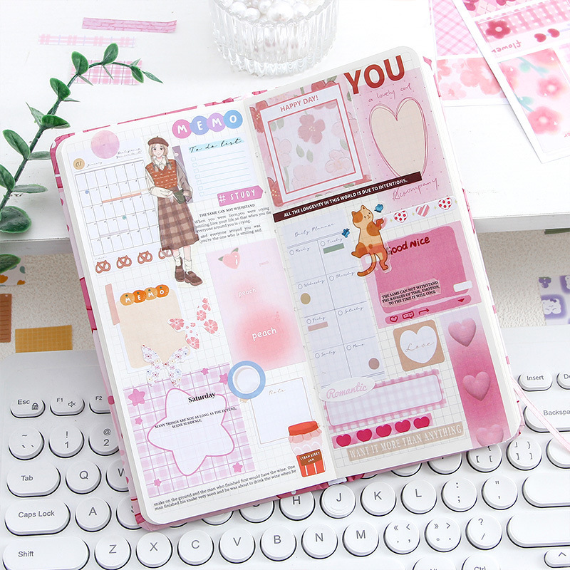 Diario semi-azúcar ins pegatinas de cuentas de mano DIY decoración de cuentas de mano pegatinas adhesivas