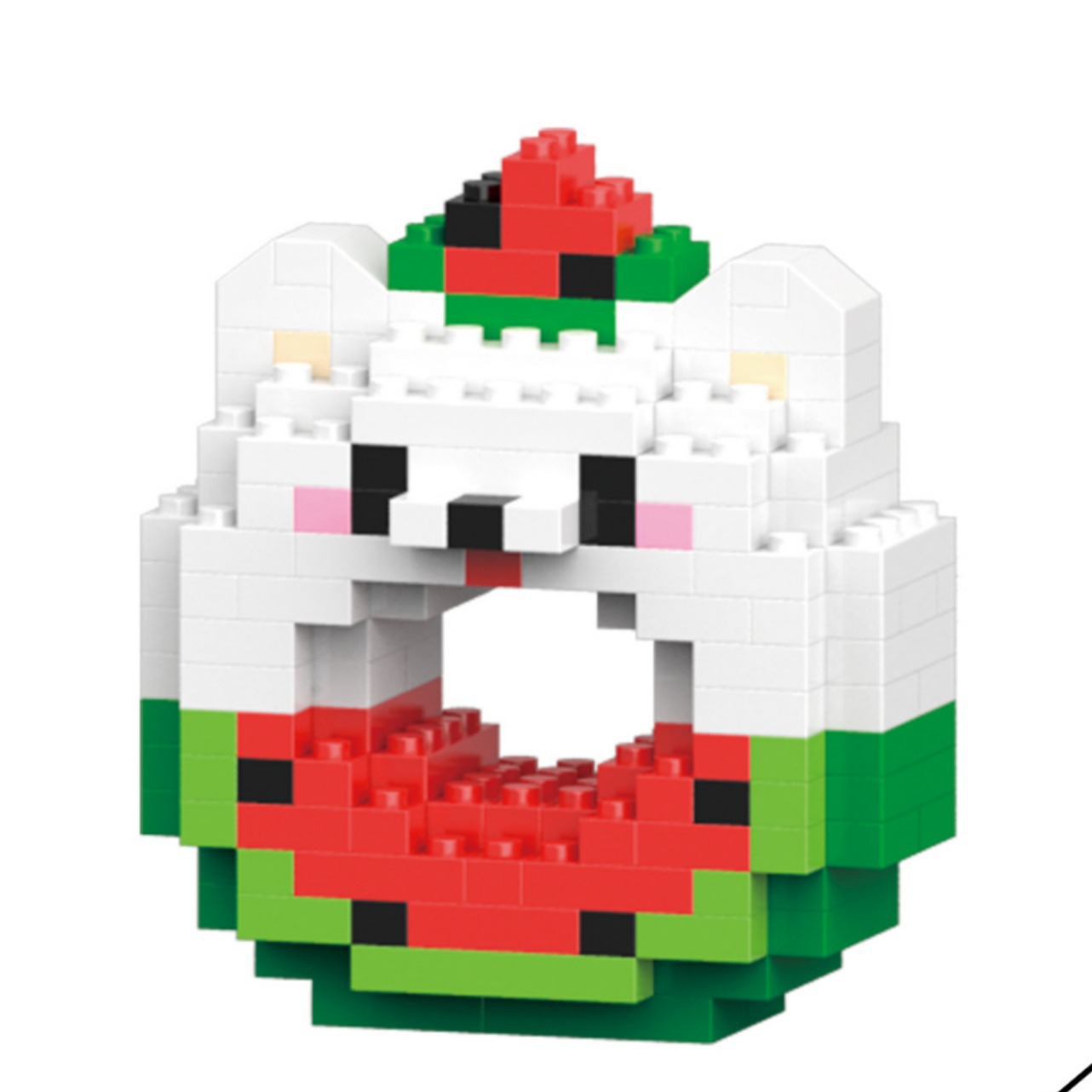 Cross-border Compatible Lego Cute Cartoon Doll Building Blocks Donut Series Micro Particle Assembled Toys for Children Wholesale