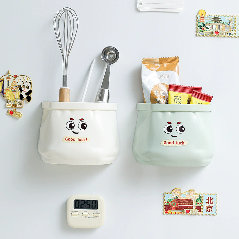 Коробка для хранения холодильника Домашняя полиэтиленовая пленка для хранения на кухне Магнит для хранения на дверной настенной стене