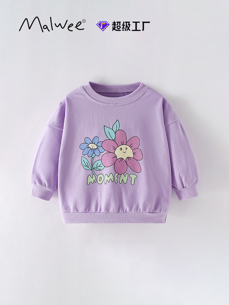 Malwee niñas chaqueta de invierno y otoño chaqueta de estilo extranjero Europa y los Estados Unidos chaqueta de niños de media edad Casual camisa de cuello redondo ropa infantil de manga larga