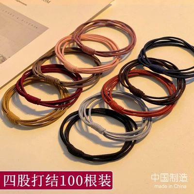 Saç üçün rezinlər, High Elasticity Durable Hair Tie - deep-mixed-color-series-100-piece-set-approximately-015-per-piece