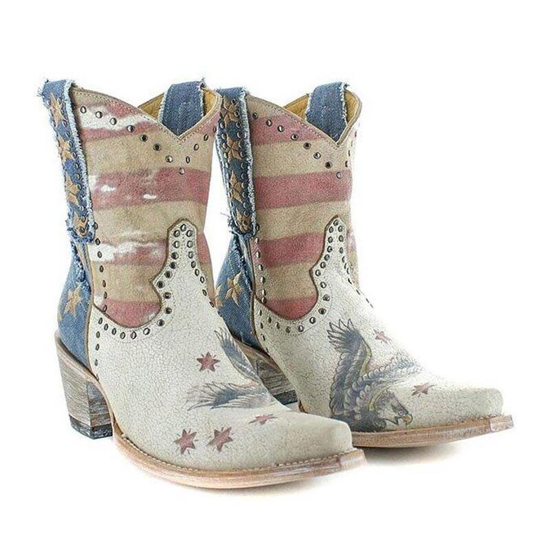 Millar Cross-border Foreign Trade New European and American Women's Retro Ankle Boots Pointed Thick-heeled Martin Boots Round-head Fashion Boots