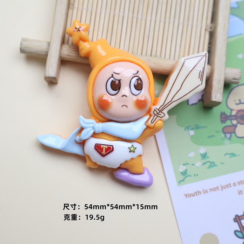 漫画ビッグカード変装リトルスター樹脂アクセサリー手作り diy クリーム接着剤ヘアピン冷蔵庫マグネット靴バックルジュエリー材料|undefined