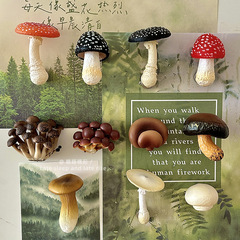 森林里的蘑菇~仿真蘑菇冰箱贴磁吸装饰品3d立体创意个性强力磁吸