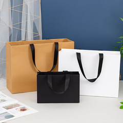 簡約牛皮禮品袋購物袋 服裝手提袋螺紋繩包裝袋螺紋繩守恆袋
