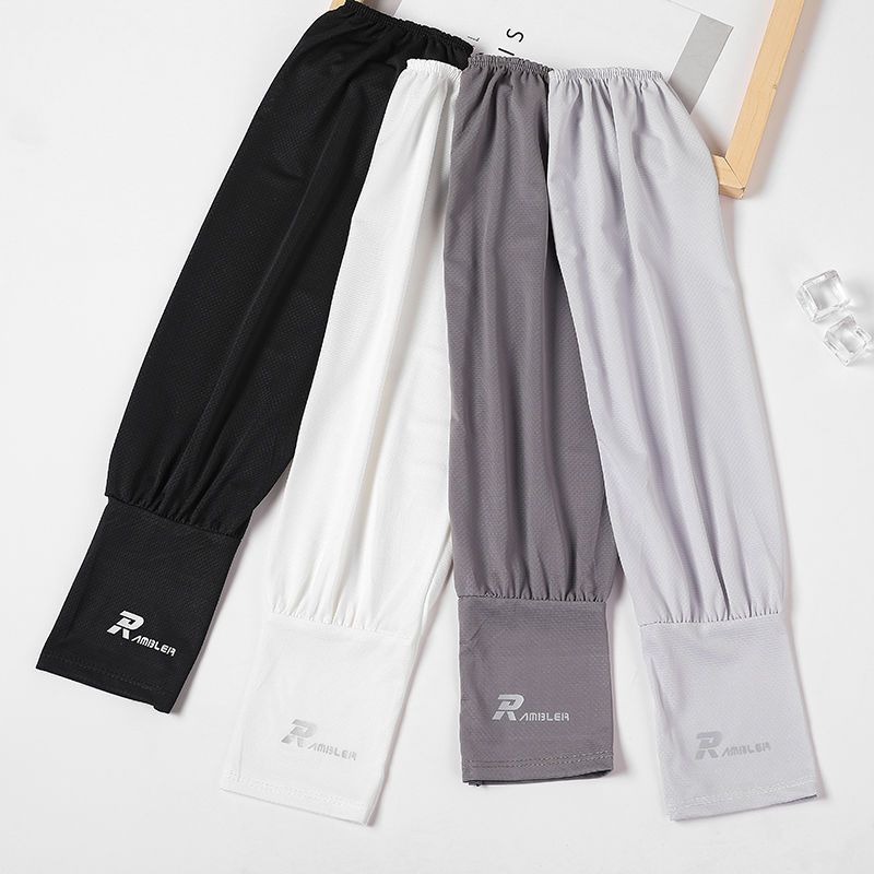 플러스 사이즈 태양 보호 아이스 슬리브 남자의 여름 학습 및 훈련 운전 라이드 아티팩트 느슨한 및 확대 팔 프로텍터 자외선 아이스 실크 슬리브