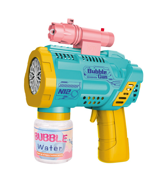 12 agujeros burbujas Neptuno máquina de burbujas totalmente automática Gatlin pistola de burbujas soplando burbujas juguetes de mano para niños