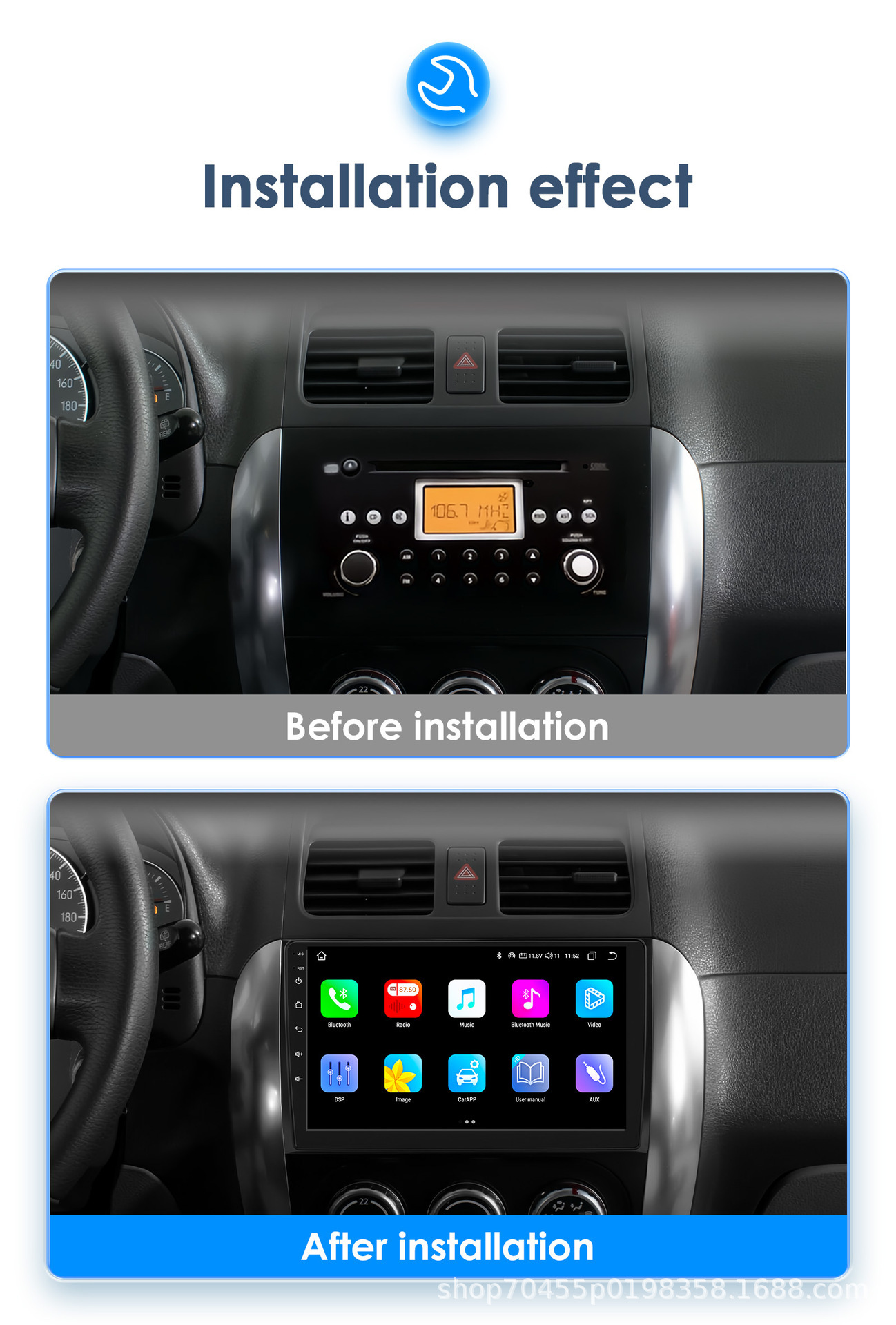 Suitable for 06-13 Changan Suzuki Suzuki Tianyu SX4 Android reversing image GPS car navigation