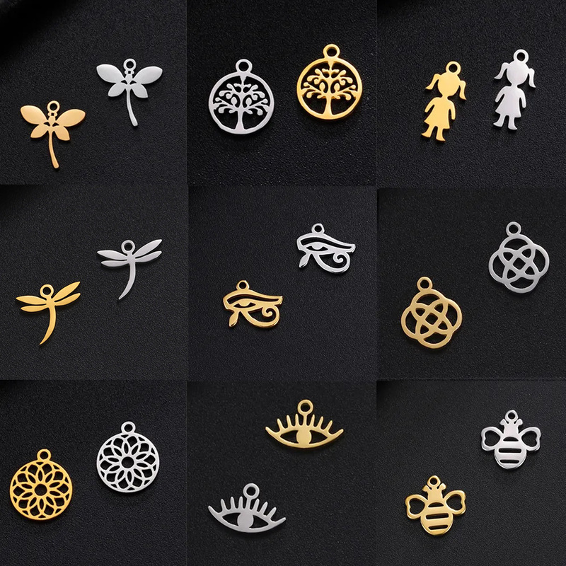 Factory Direct cross-border hot selling stainless steel Celtic knot jewelry making Egypt evil eye pendant in stock wholesale