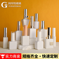 Origin Factory White Nail Polish Bottle Packaging 15ML 10ML 8ML Supply Glass Bottle