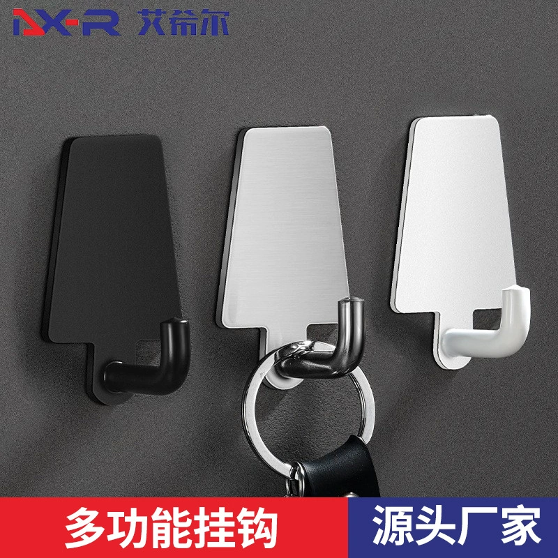 Настенный самоклеящийся крючок из нержавеющей стали 304 для одежды, без сверления, для гостиной и спальни, маленький, с милым мультяшным дизайном