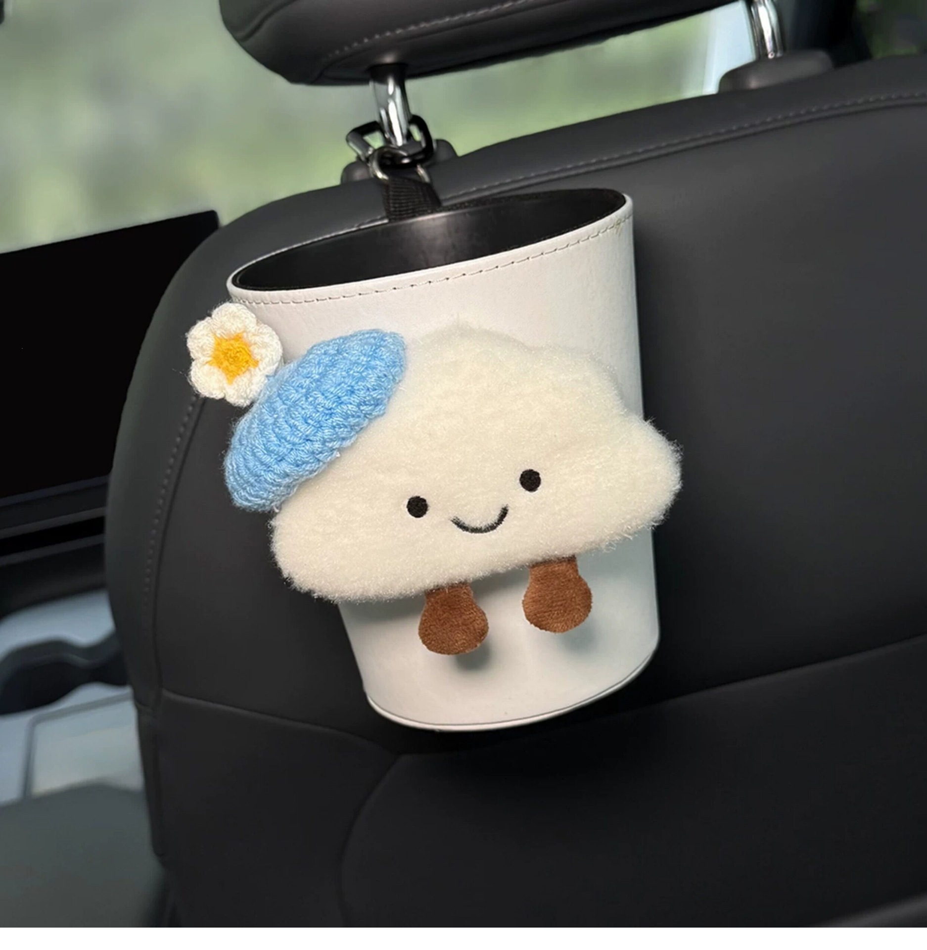 Car-mounted tissue box and trash bin 2-in-1, hanging bag for car interior, 2026 new model, high-end and practical