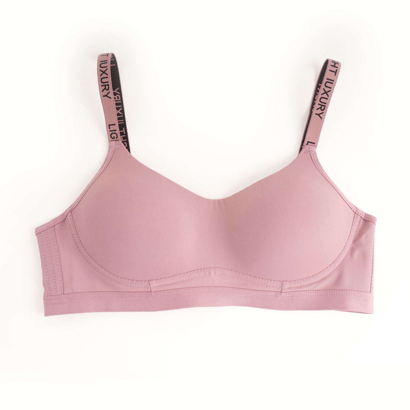 Shantou sostén sin marca, delgado y ligero, sin anillo de acero ajustable, soporte superior, ropa interior anti-caída, sostén liso para mujeres