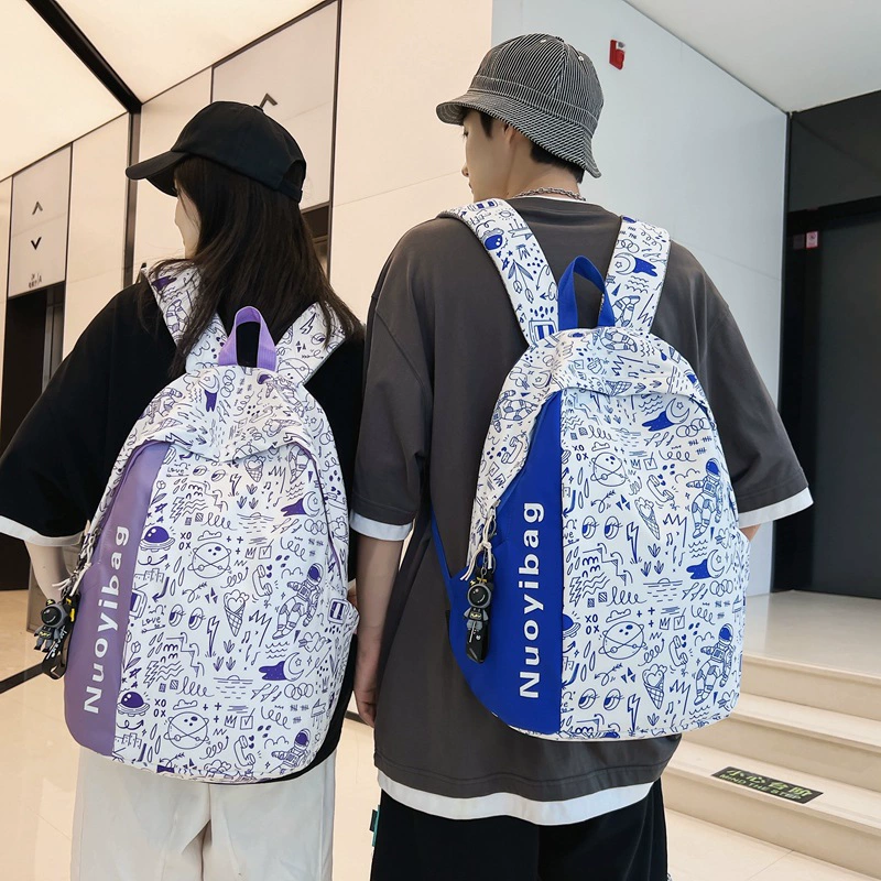 Tide, backpack, Japanese shoulder bag, universal school bag, in Japanese style, for students, simple and elegant design