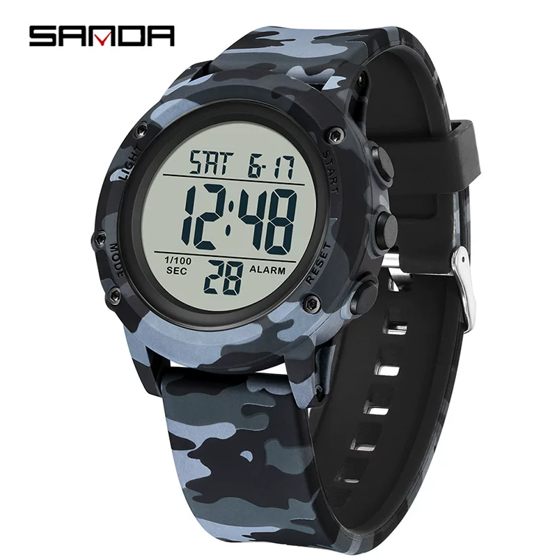 三达 Camouflage fashion universal waterproof electronic watch