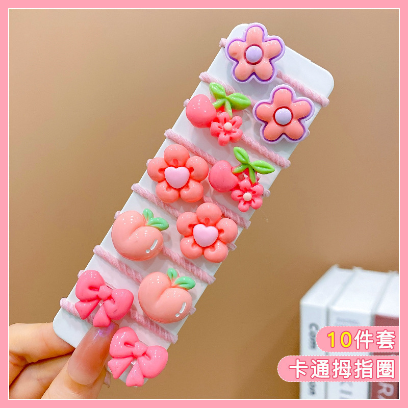 Banda de goma para niños, lazo para el cabello con pulgar para niña, accesorios para el cabello, cuerda para la cabeza para bebés, niña pequeña, sin dañar el cabello, gomas de goma, lindos sombreros