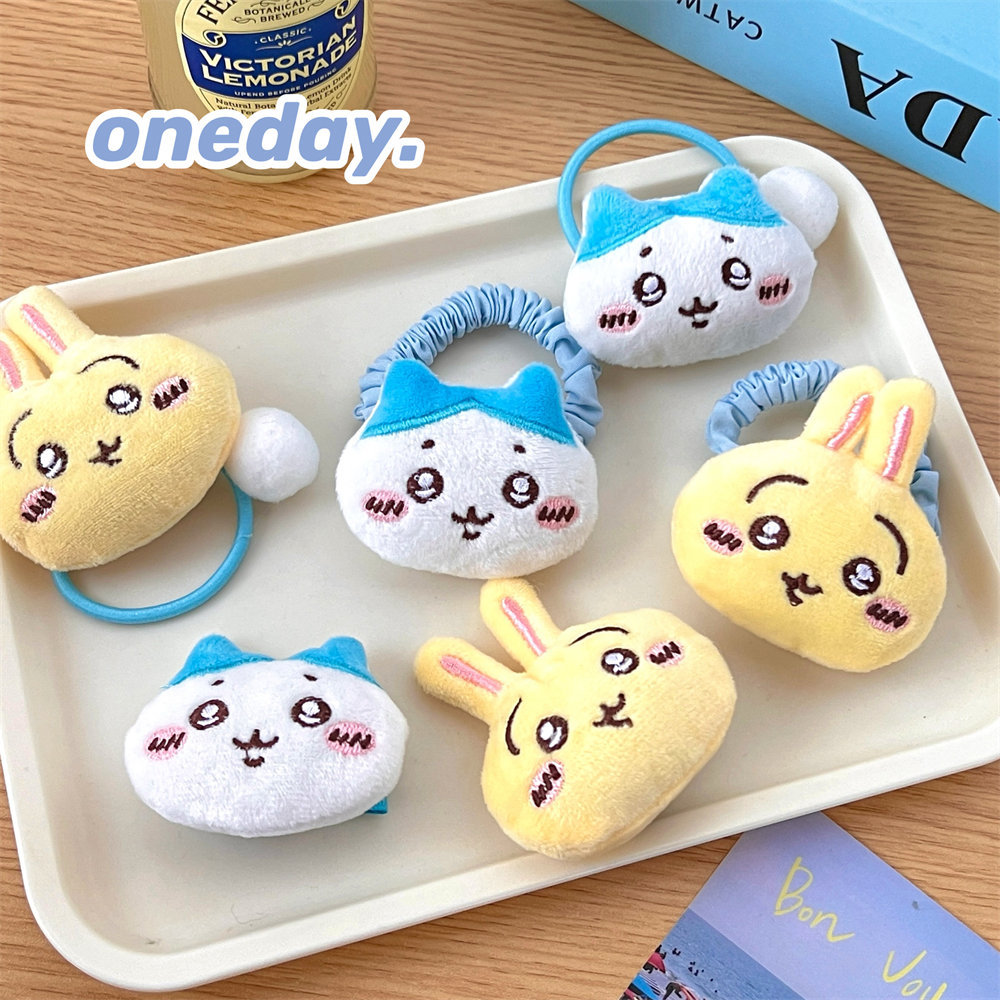 Verano lindos dibujos animados muñecas muñecas muñecas adornamientos para el cabello de alta cara ins cabello anillo de cabello rojo en línea al por mayor