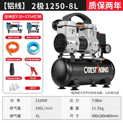 Hava kompressorları: Air Compression Inflator, Oil-Free - new-product-launch-level-2-model-1250-8l-woodworking-package