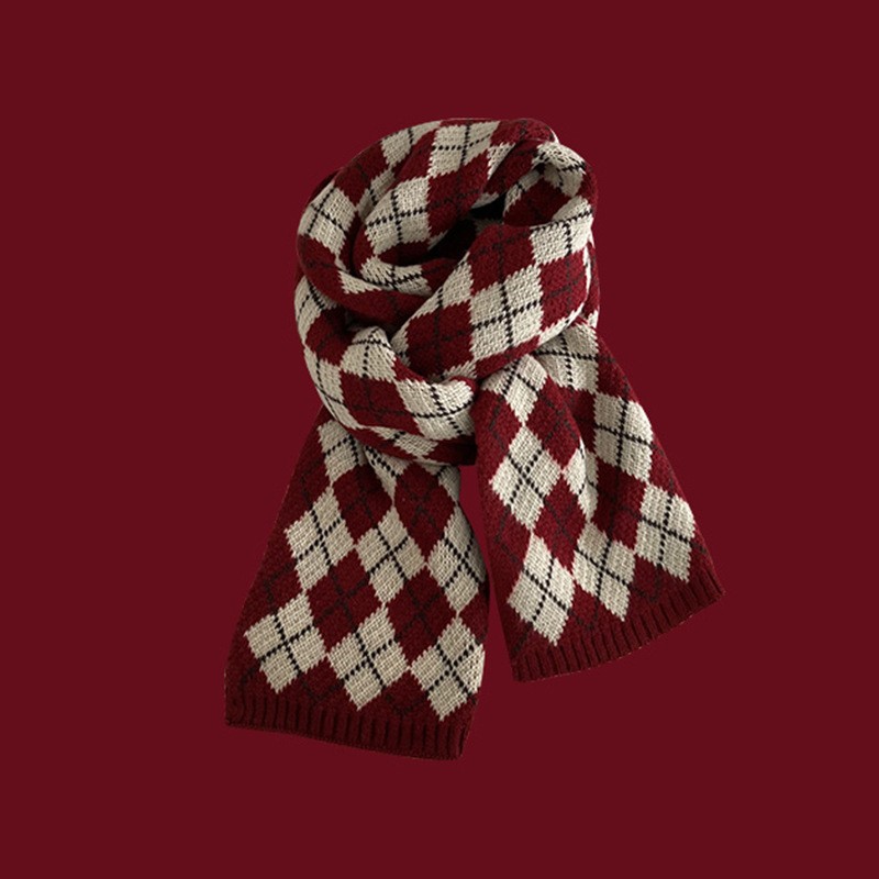Christmas Gift Red Fawn Scarf Women's All-match Autumn and Winter Warm Lengthened ins Student Cute Skin-friendly Scarf