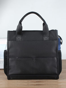 Handheld bag for documents for folders for men and women for leisure, materials set with zipper