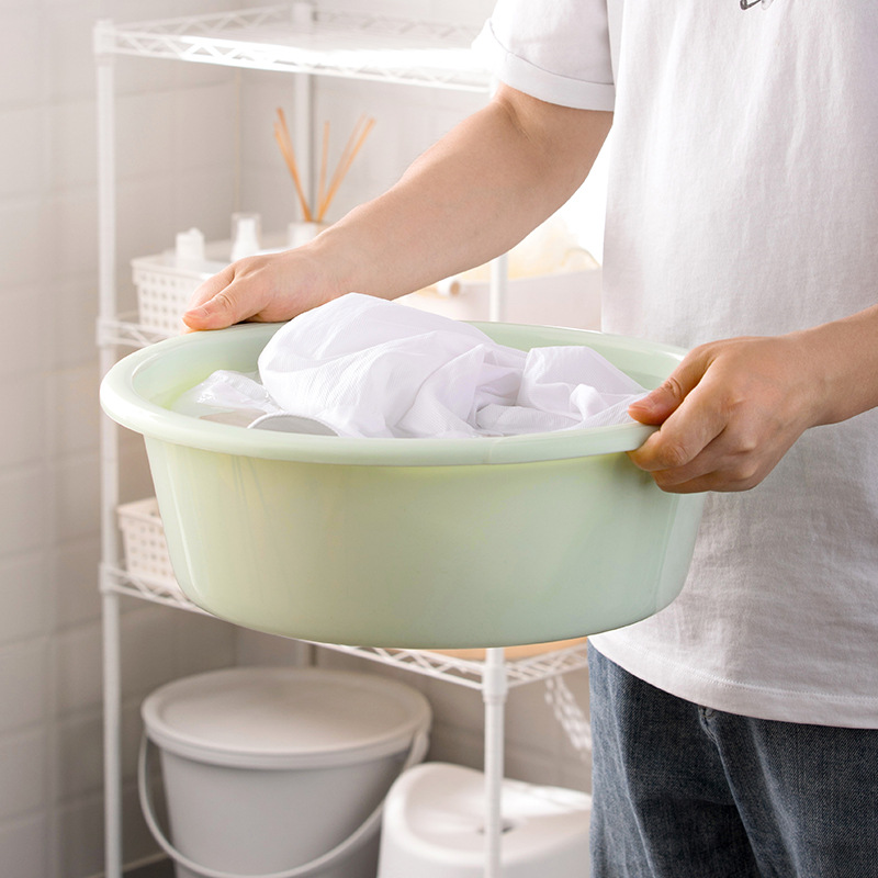 Camellia plastic washbasin, simple 36cm/39CM/41cm plastic washbasin, thickened round PP plastic washbasin