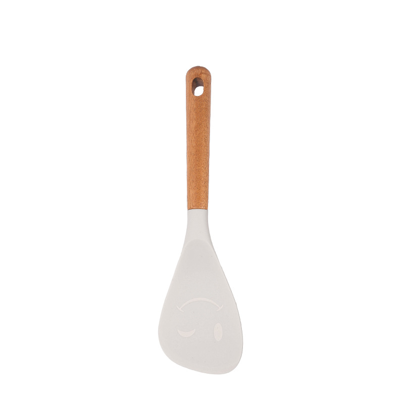 Nórdico color de silicona set de cocina sopa de sopa de cocina antiadherente para pala para fritar verduras casera sopa de cocina set de cucharas