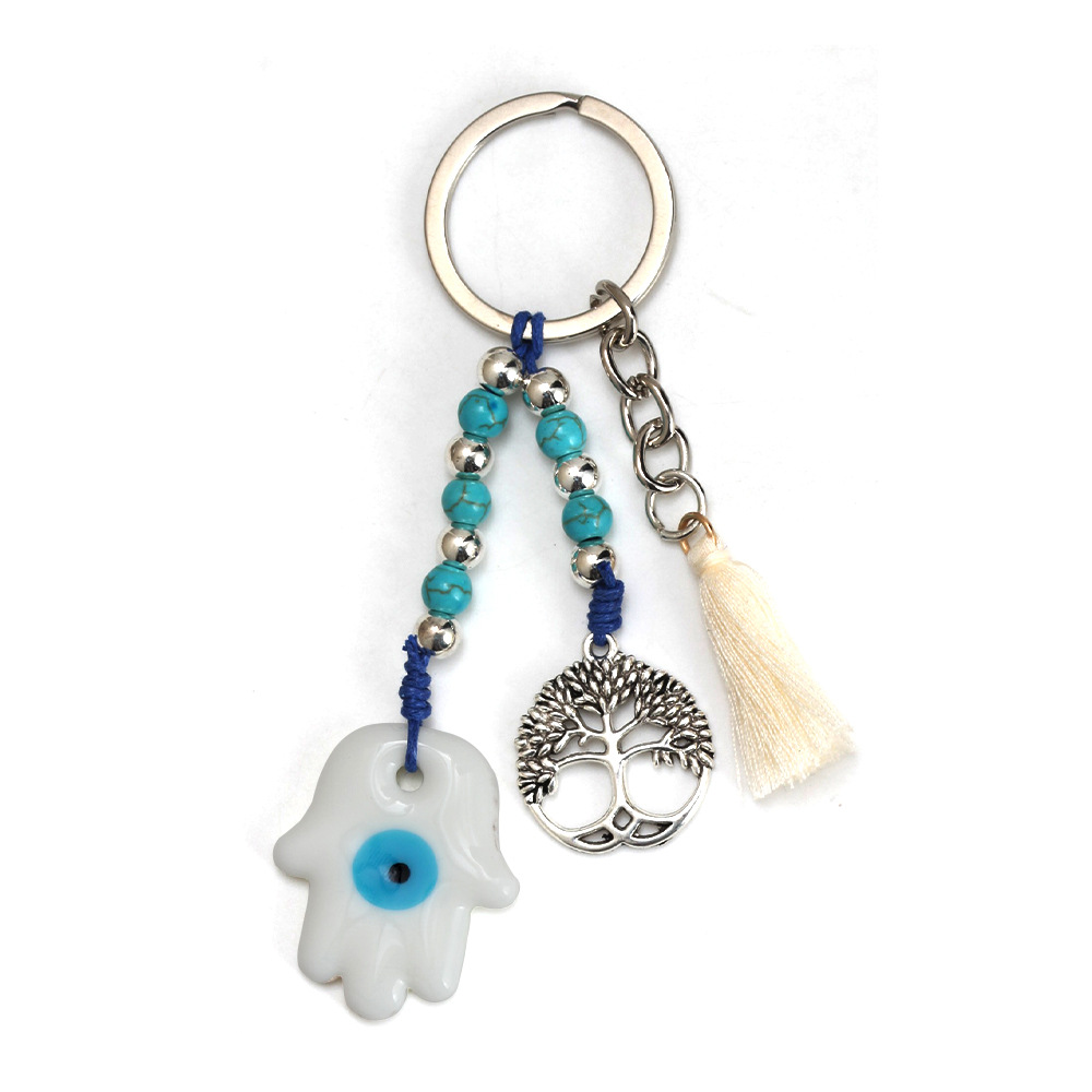 27g Weight Bag Pendant, Keychain Classification 1 Piece Quantity Casual, Daily Occasion Glass Material Devil's Eye Pattern Unisex Gender Retro Style Retro Devil's Eye Glass Unisex Bag Pendant Keychain 13