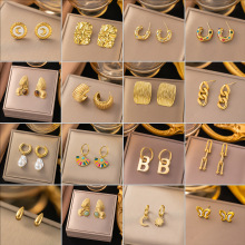 【耳饰爆款3】不锈钢保色法式复古珍珠吊坠耳环睡觉不用摘简约女