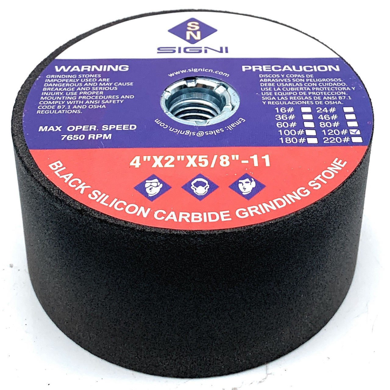 花岗岩石材抛光打磨树脂砂轮碳化硅杯型磨轮磨石4X2X5/8-11 120