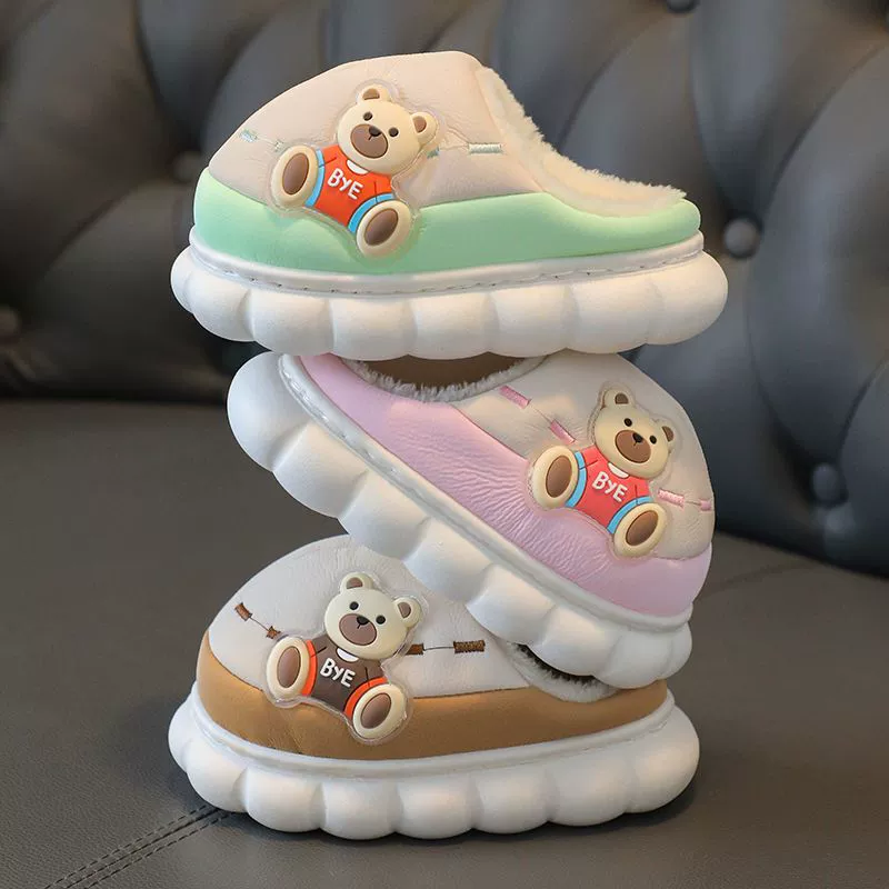 Детские тапочки зимняя домашняя утолщение ребенка