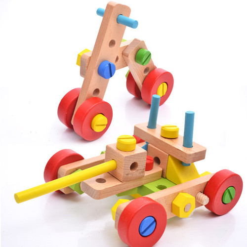 New wooden multifunctional versatile nut tool for disassembly and assembly of boys and girls early education educational building blocks 3-6 years old toys