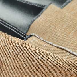 厂家生产现货牛仔面料加厚仿针织毛巾丝绒底弹力牛仔布料YT3050#