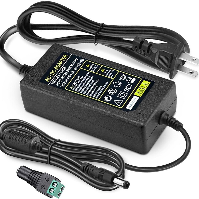 12V5A power adapter with 5.5x2.1mm interface is suitable for monitors, routers, and projectors 12V5A power adapter with 5.5x2.1mm interface is suitable for monitors, routers, and projectors