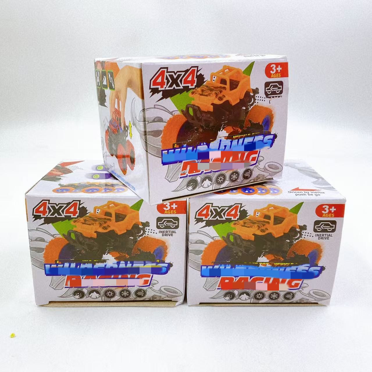 4x4 inercia coche modelo de niño coche todoterreno caja de coche de pies grandes 2 yuanes de juguetes de almacenes